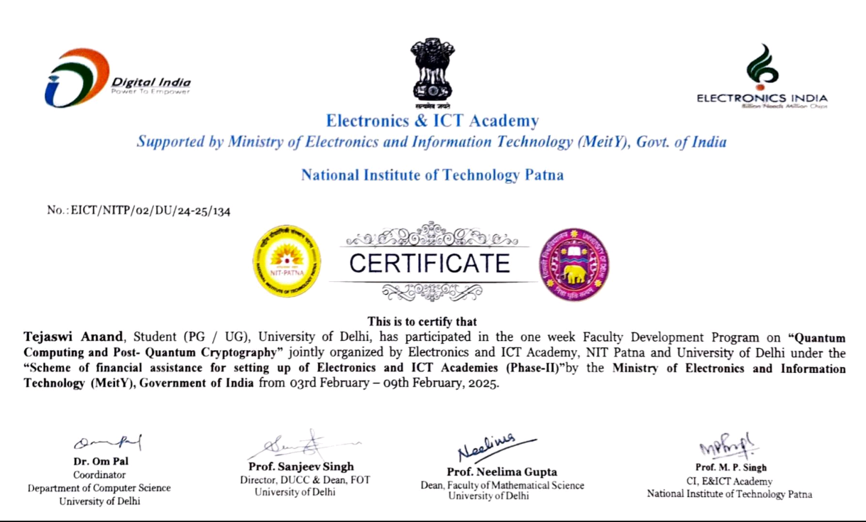 FD Program Certificate